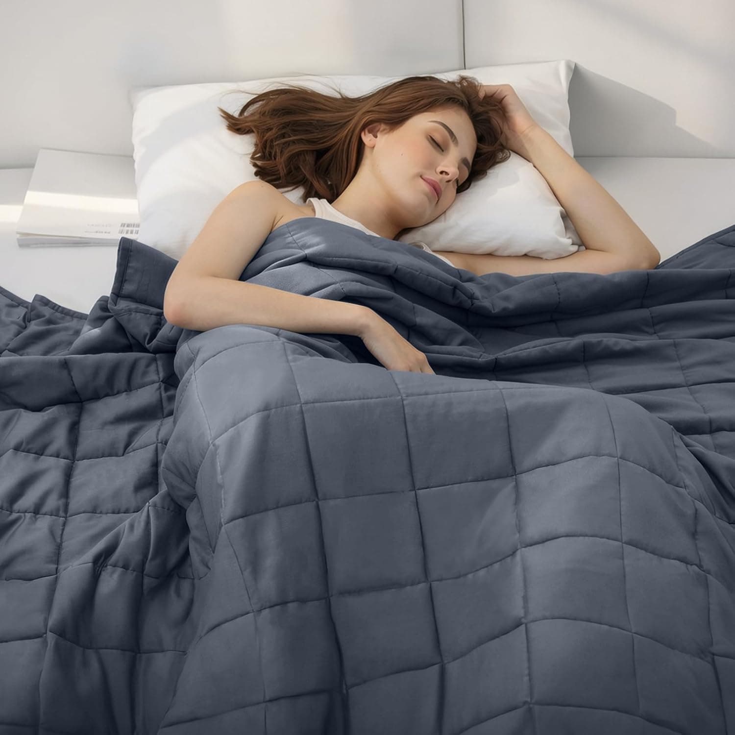 Weighted Idea Weighted Blanket for Adults, Dark Grey, 48x72, 20lbs, Cooling Breathable with Glass Beads
