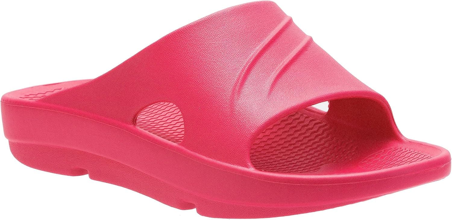 KOCOTA Men's and Women's Arch Support Recovery Slide Sandals, Berry