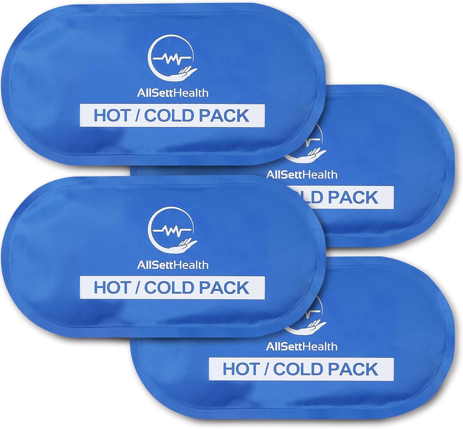 Ice Packs for Injuries Reusable for Swelling & Pain Relief, Soft Gel Ice Packs, 10.5 x 5 Inch (4 Pack)