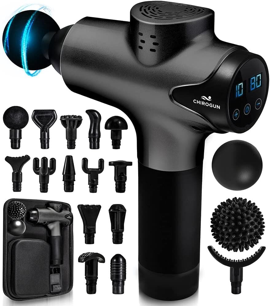 Percussion Massage Gun Deep Tissue Muscle Massager (Dark Gray)