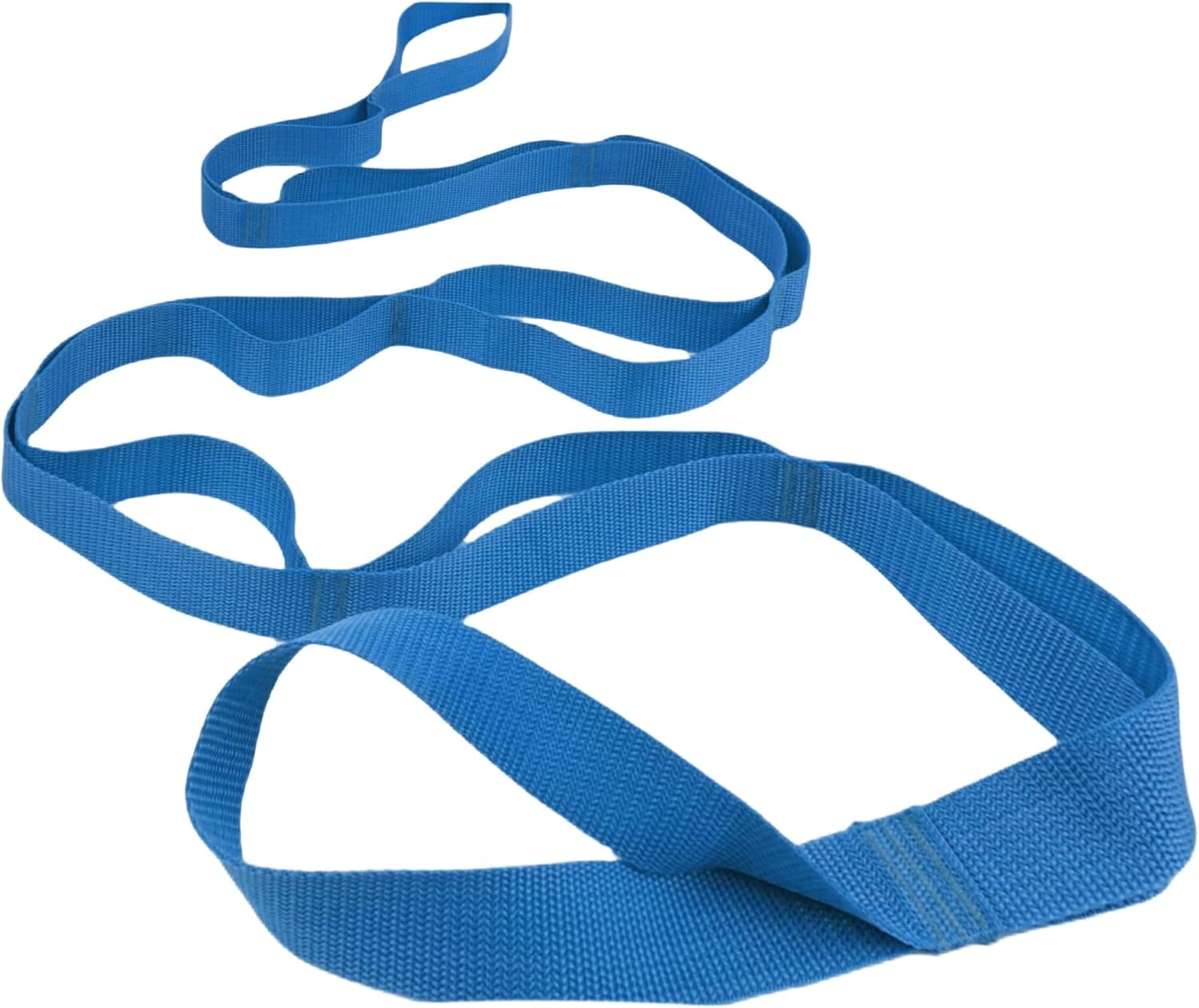 Stretch Strap Yoga Stretching Strap Multi-Loop Nonelastic Exercise Strap with Instructional Guide (Grey)