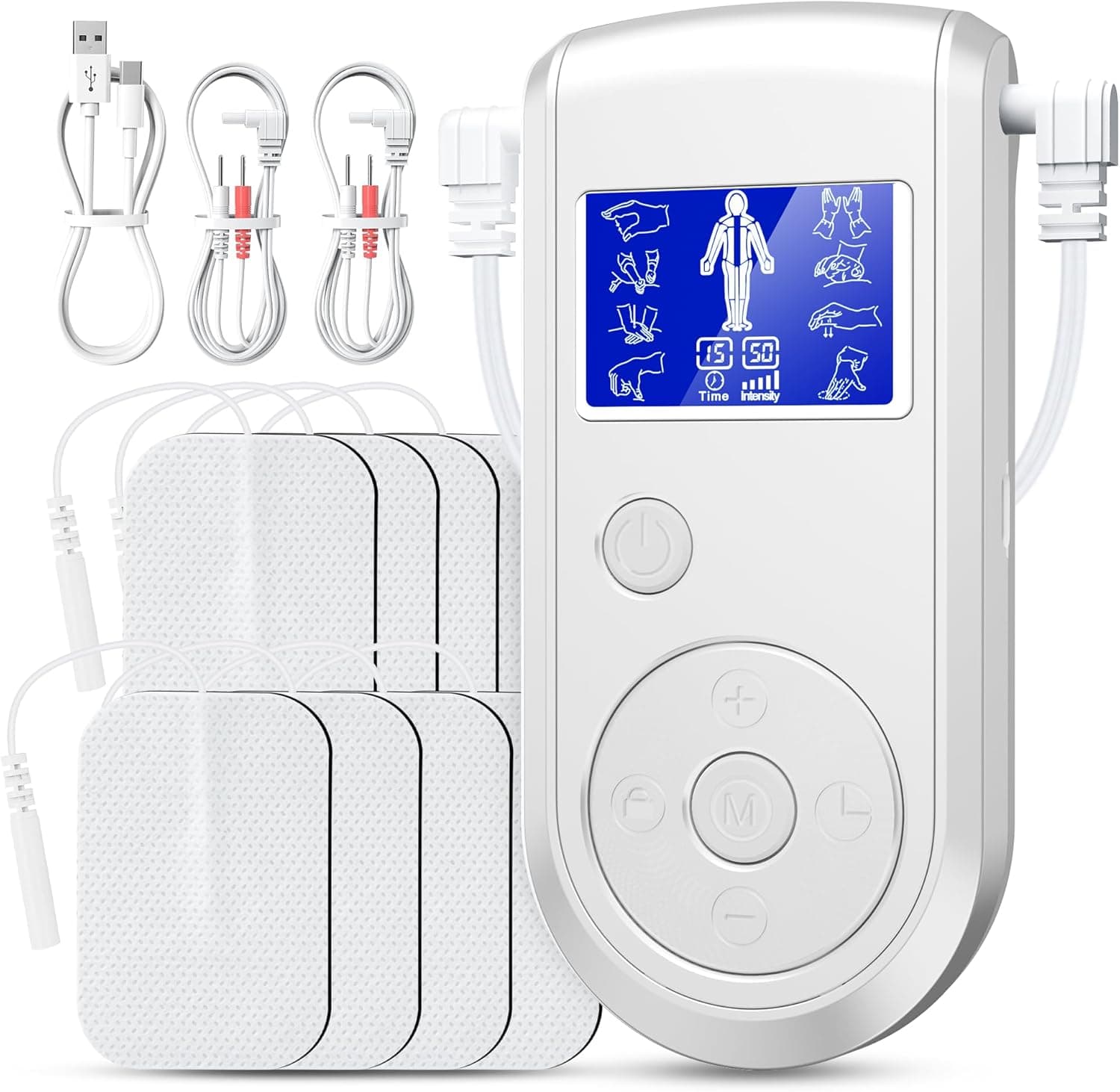 Belifu Dual Independent Channels TENS EMS Unit for Pain Relief, 24 Modes 20 Levels