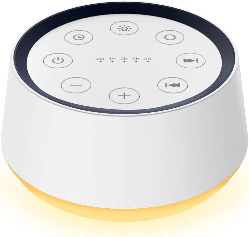 Brown Noise Sound Machine with 30 Soothing Sounds 12 Colors Night Light White Noise Machine