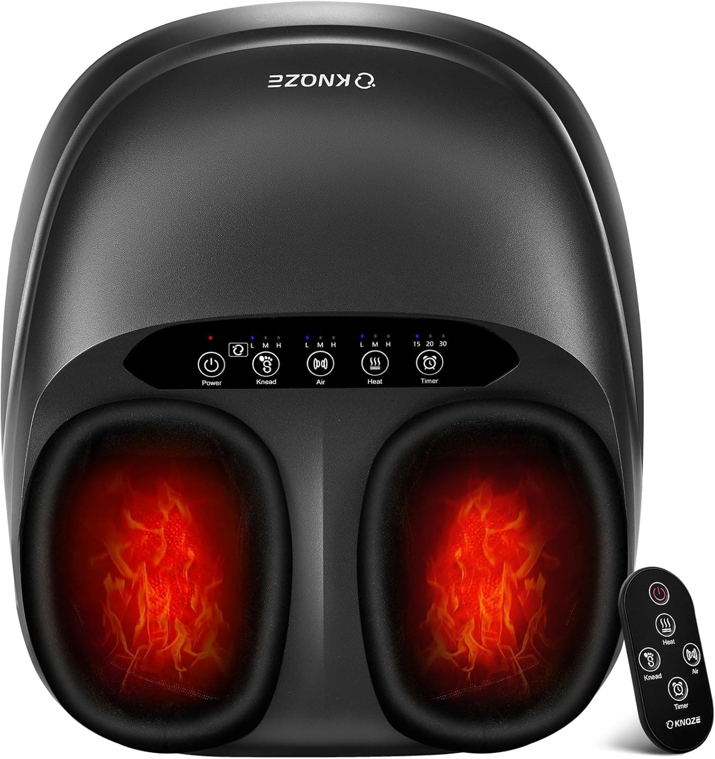 KNQZE Shiatsu Foot Massager with Heat, Compression, Deep Kneading Foot Massage for Plantar Fasciitis Relief, Remote Control