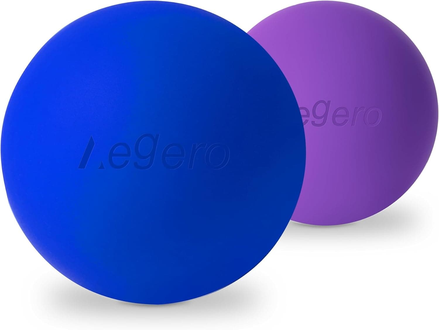 Massage Lacrosse Balls for Myofascial Release, Yoga Deep Tissue Massage, Trigger Point Therapy and Foot Plantar Fasciitis (2 Pack, Deep Blue and Purple)
