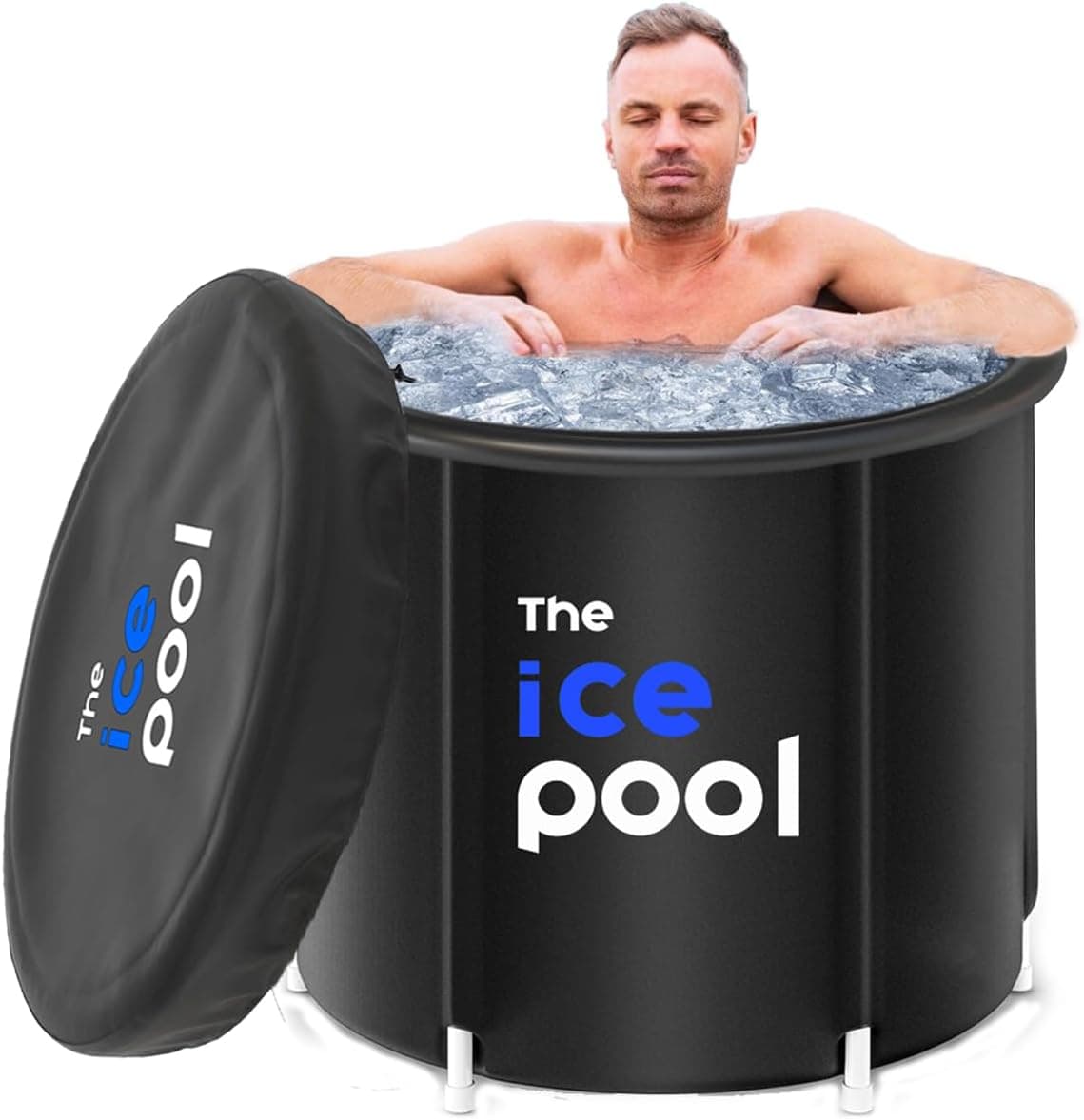 XL Large Ice Bath Tub for Athletes Cold Plunge Tub Outdoor with Cover for Recovery and Cold Water Therapy, 116 Gallons Capacity Portable Ice Bath Plunge Pool