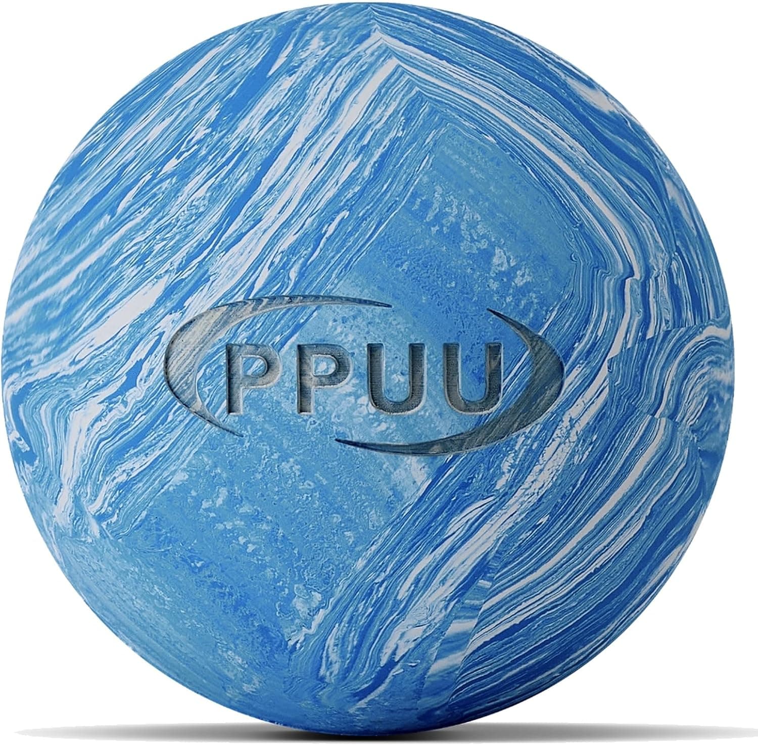 PPUU Massage Lacrosse Ball for Myofascial & Trigger Point Release, Muscle Knots, Yoga Therapy, 2.5-Inch Blue Rubber