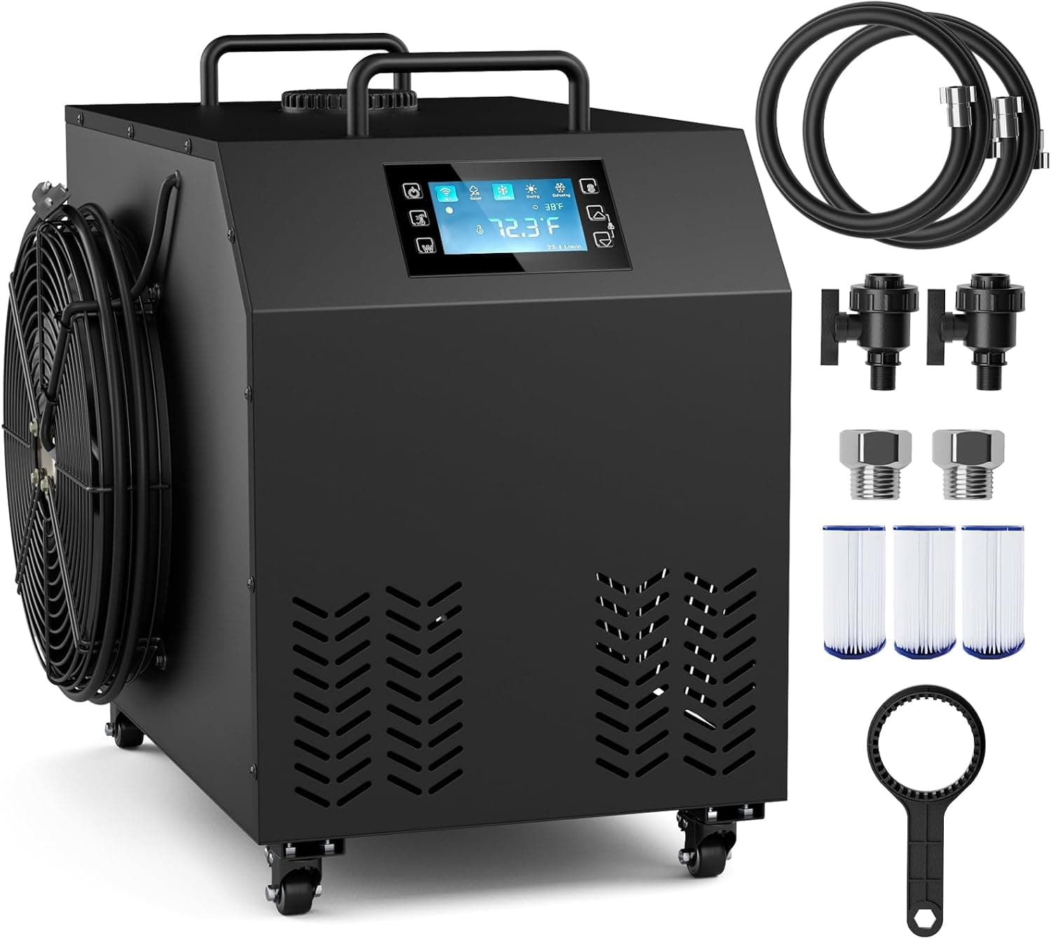 Cold Plunge Chiller 1HP, Upgraded Filtration System 4-Layer Purification, Ice Bath Chiller & Heater, WiFi Control, Ozone System